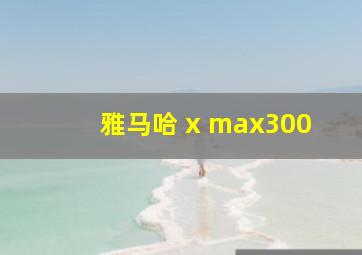 雅马哈 x max300